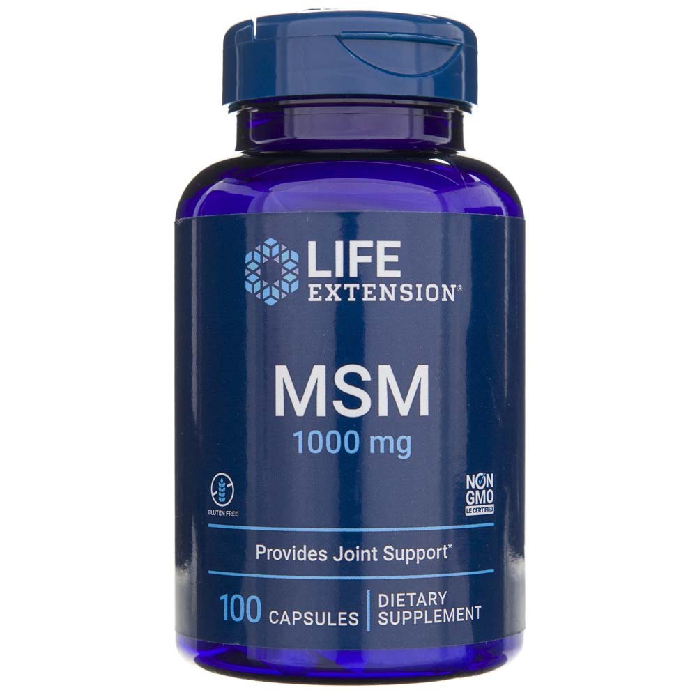 LIFE EXTENSION MSM (metüülsulfonüülmetaan) 1000 mg - 100 kapslit