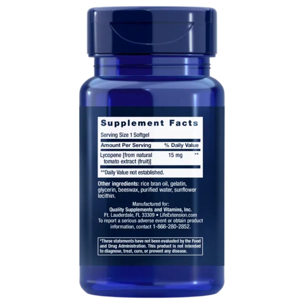 LIFE EXTENSION Mega Lükopeen 15 mg – 90 kapslit