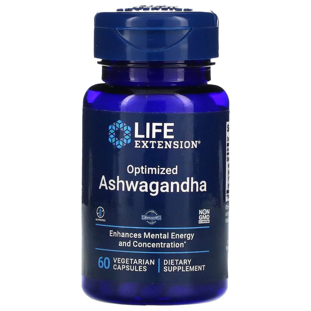 LIFE EXTENSIONi optimeeritud ashwagandha ekstrakt – 60 kapslit