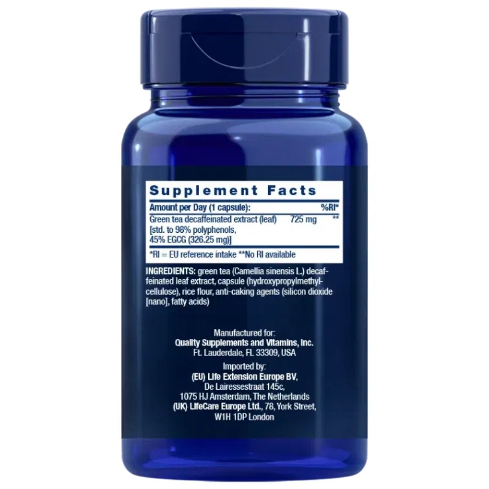 LIFE EXTENSION rohelise tee ekstrakt 725 mg – 100 kapslit