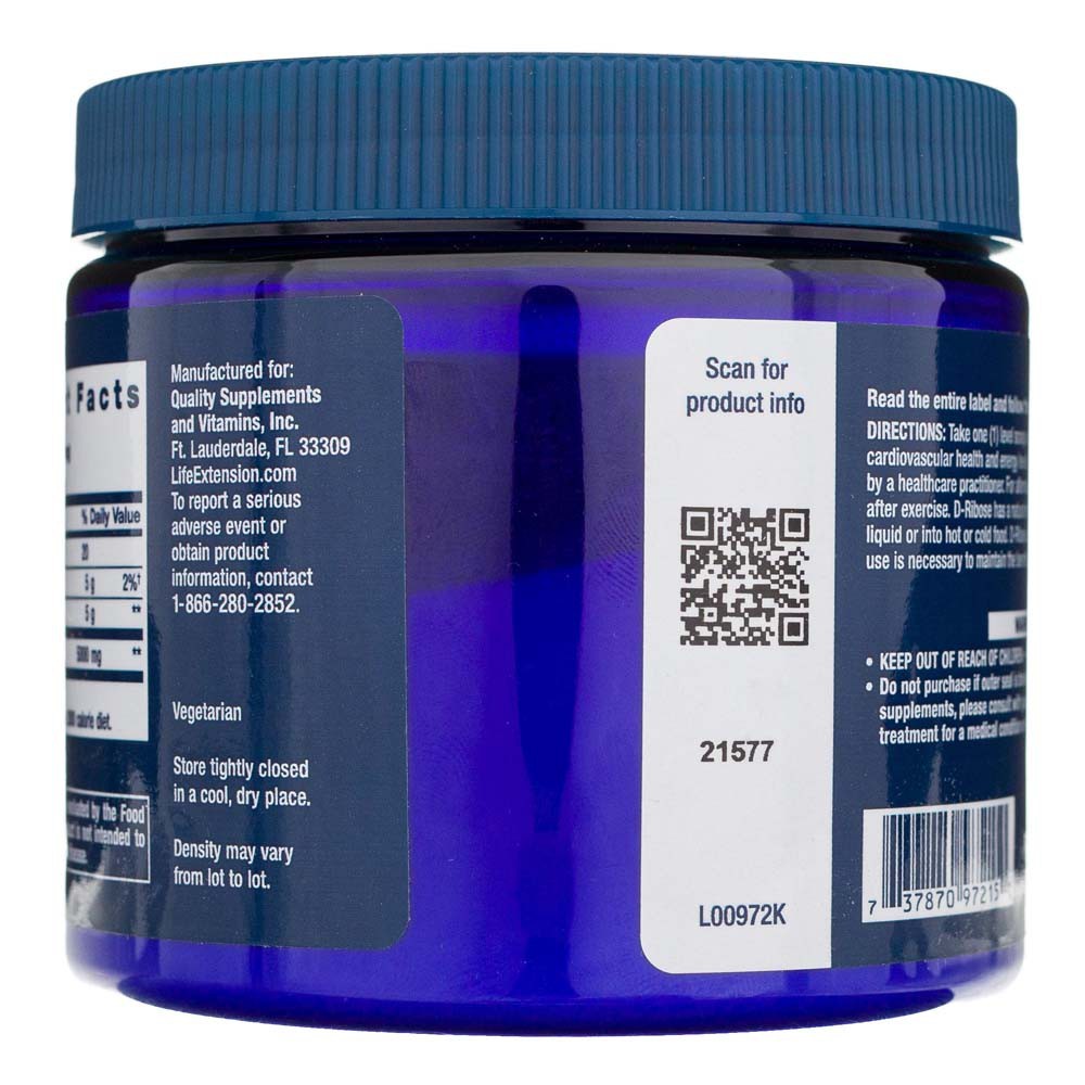 LIFE EXTENSION D-riboosi pulber - 150 g
