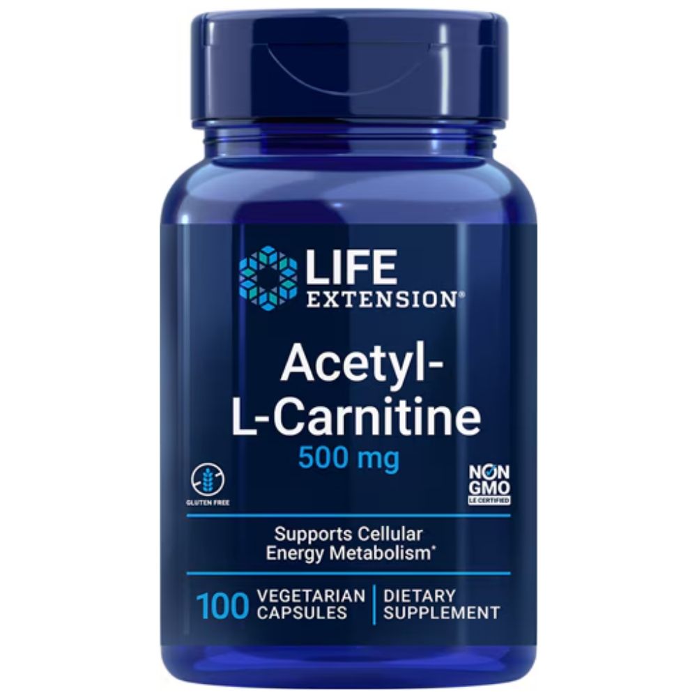LIFE EXTENSION atsetüül-L-karnitiin 500 mg - 100 kapslit