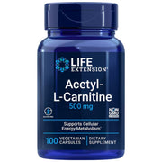 LIFE EXTENSION atsetüül-L-karnitiin 500 mg - 100 kapslit