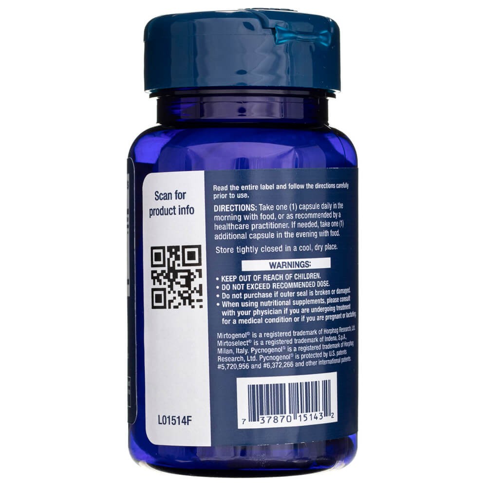 LIFE EXTENSION silma rõhu toetus koos Mirtogenol®-iga – 30 kapslit