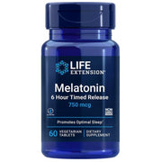 LIFE EXTENSION melatoniin, 6 h toimeaeg, 750 mcg – 60 tabletti