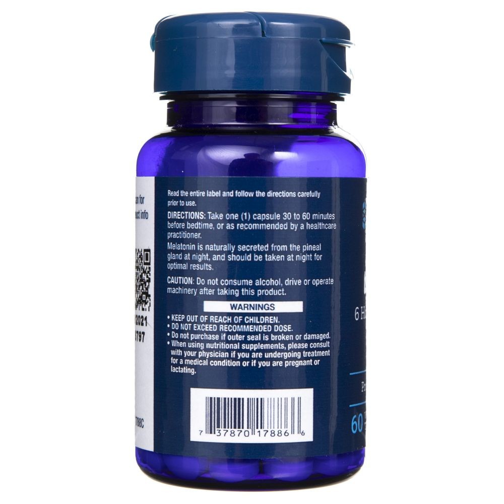 LIFE EXTENSION melatoniin, 6 h toimeaeg, 750 mcg – 60 tabletti