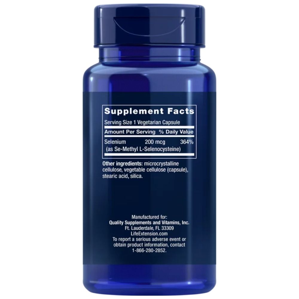LIFE EXTENSION Seleen (Se-metüül-L-selenotsüsteiin) 200 mcg – 90 kapslit