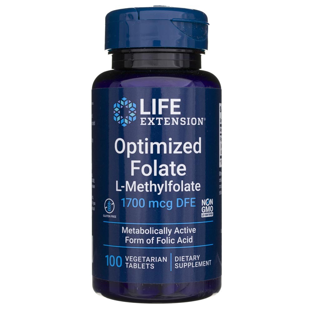 LIFE EXTENSION optimeeritud folaat 1700 mcg – 100 tabletti