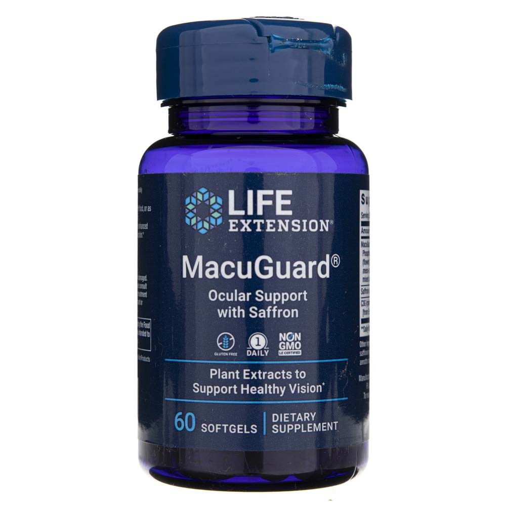 LIFE EXTENSION MacuGuard® silma toetav preparaat safraniga – 60 kapslit