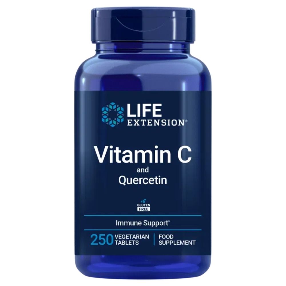 LIFE EXTENSION C-vitamiin ja biokvertsetiini fütosoom – 250 kapslit