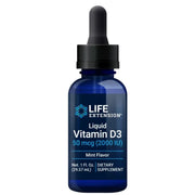 LIFE EXTENSION D3-vitamiini 2000 IU tilgad piparmündiga – 29,57 ml