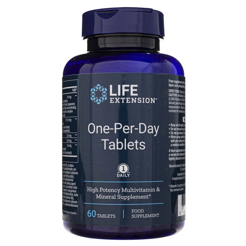 LIFE EXTENSION ühe tableti päevas (multivitamiinid) – 60 tabletti