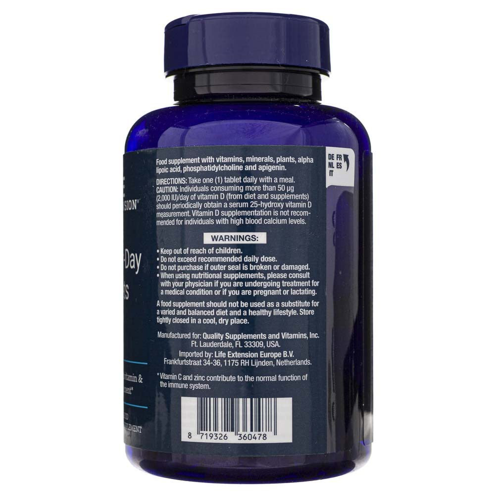 LIFE EXTENSION ühe tableti päevas (multivitamiinid) – 60 tabletti