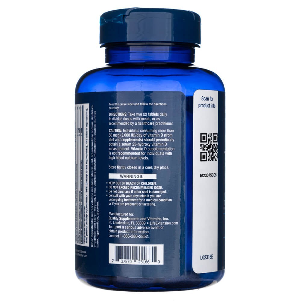LIFE EXTENSION Two-Per-Day (multivitamiinid) - 60 tabletti
