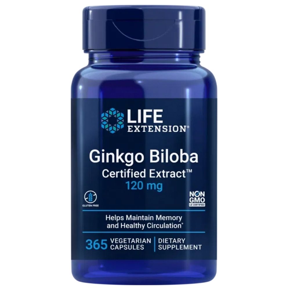 LIFE EXTENSION Ginkgo Biloba 120 mg - 365 kapslit