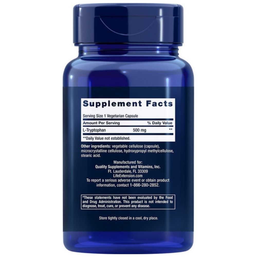 LIFE EXTENSION L-trüptofaan 500 mg - 90 kapslit