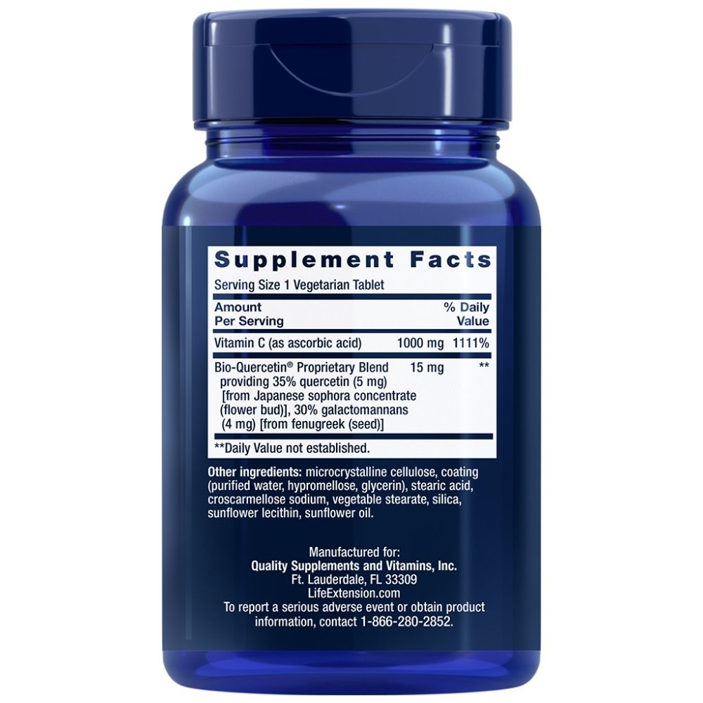 LIFE EXTENSION C-vitamiin ja biokvertsetiini fütosoom – 60 tabletti