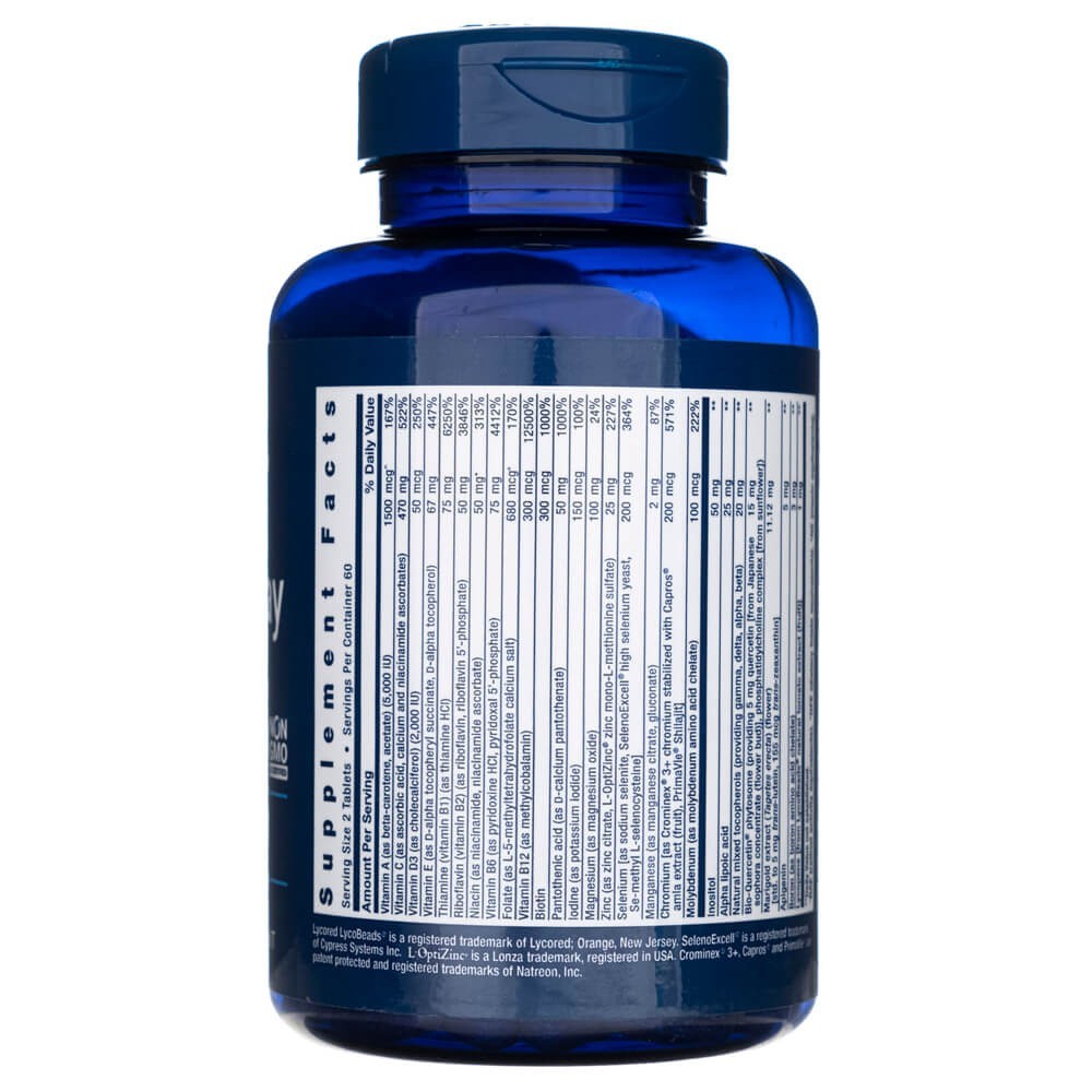 LIFE EXTENSION kahekordse toimega multivitamiinid – 120 tabletti