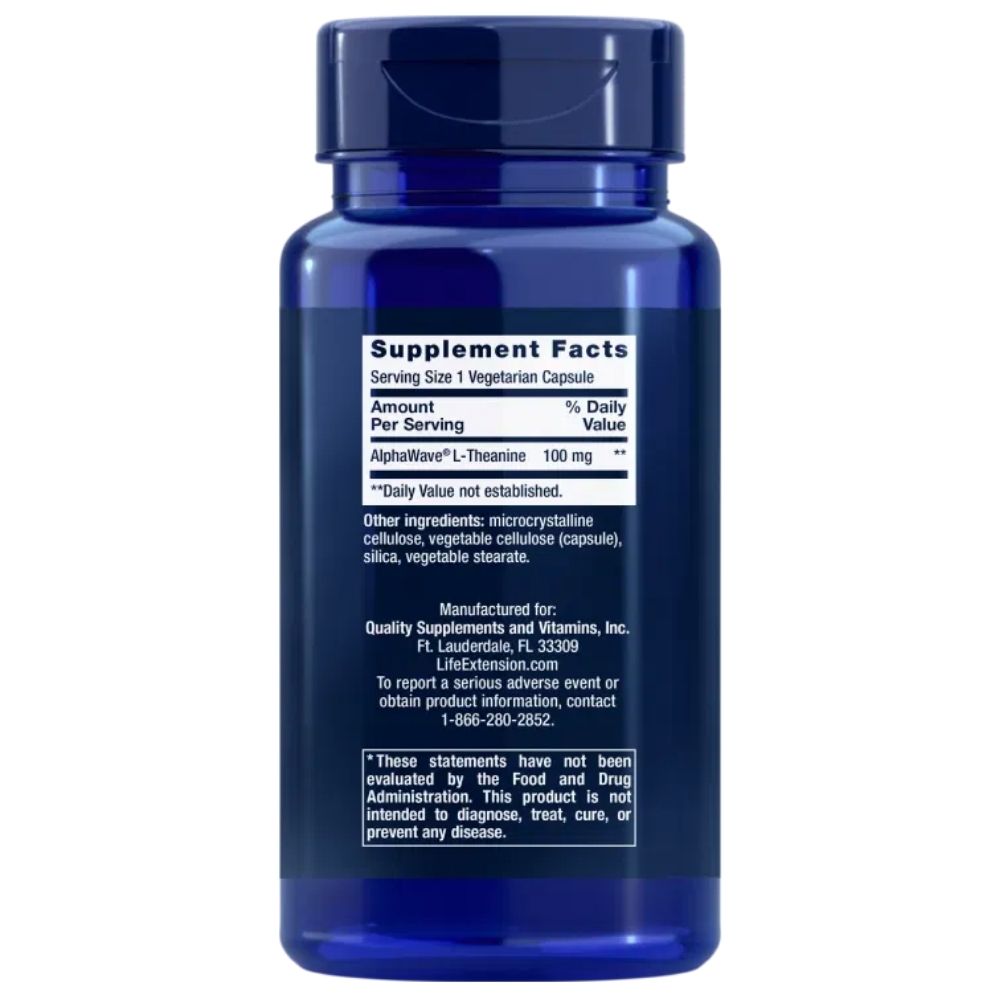 LIFE EXTENSION L-teaniin 100 mg - 60 kapslit
