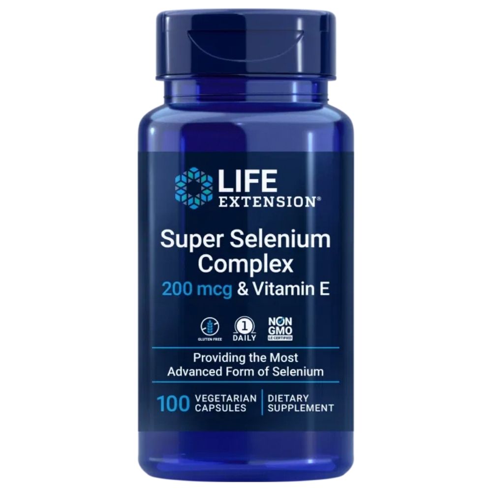 LIFE EXTENSION seleeni kompleks 200 mcg ja E-vitamiin – 100 kapslit