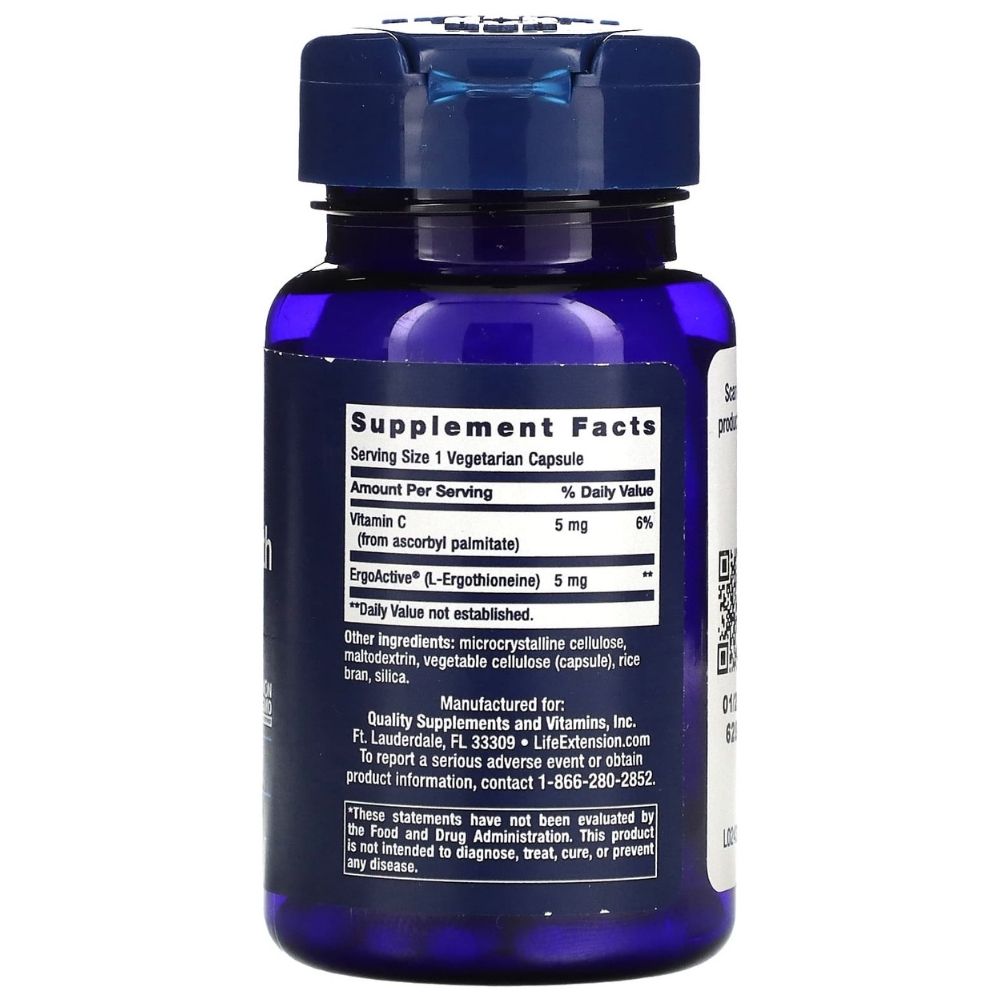 LIFE EXTENSION Essential Youth L-Ergothioneine 5 mg – 30 kapslit