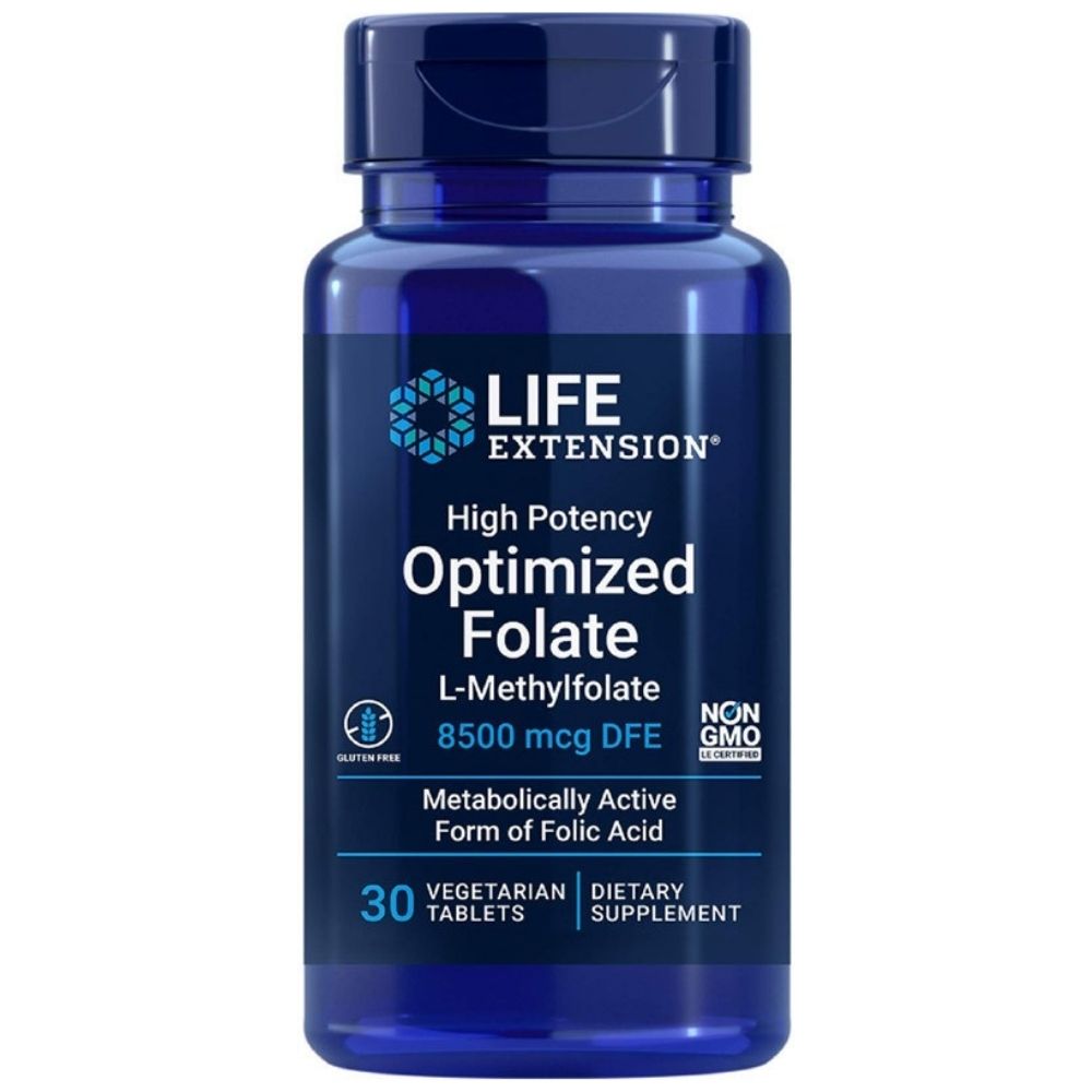 LIFE EXTENSION suure tugevusega optimeeritud folaat 8500 mcg – 30 tabletti