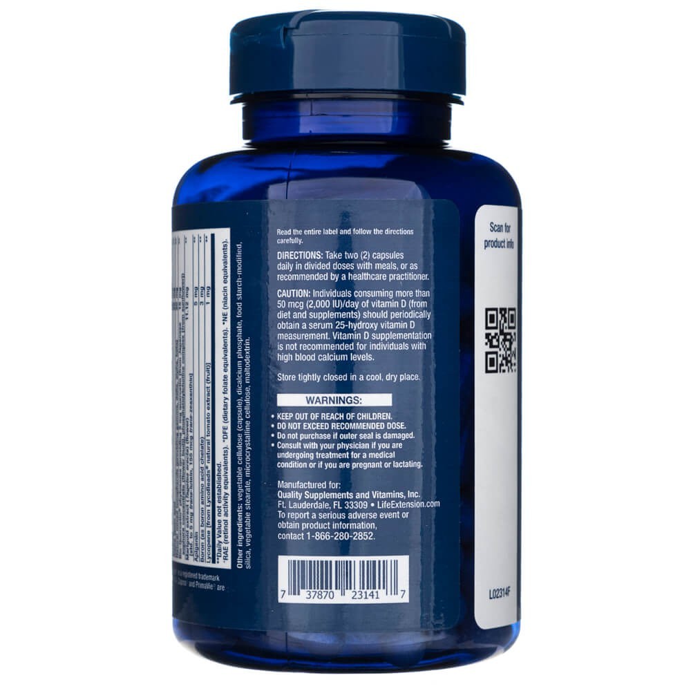 LIFE EXTENSION Two-Per-Day (multivitamiinid) – 120 kapslit