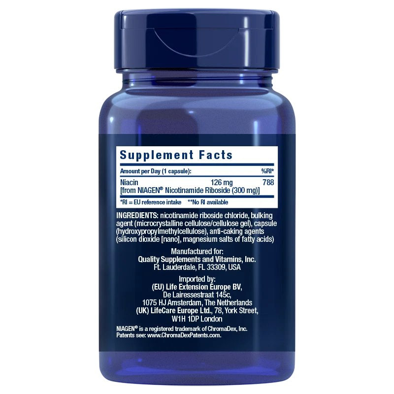 LIFE EXTENSION NAD+ rakuvalem 300 mg EL - 30 kapslit