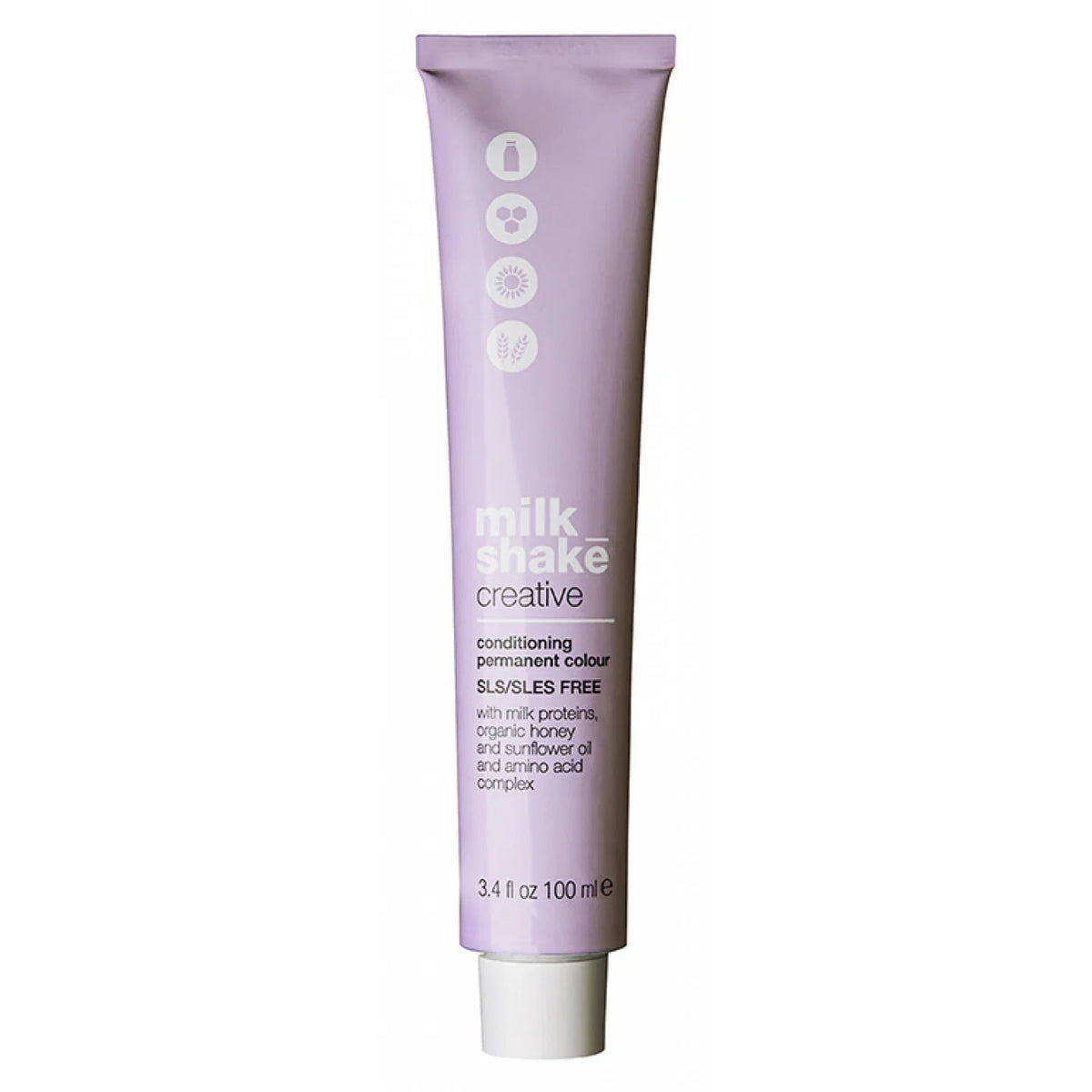 Milk Shake, Creative, SLS/SLES-Free, Permanent Hair Dye, 1.111AA Intense Ash Black, 100 ml