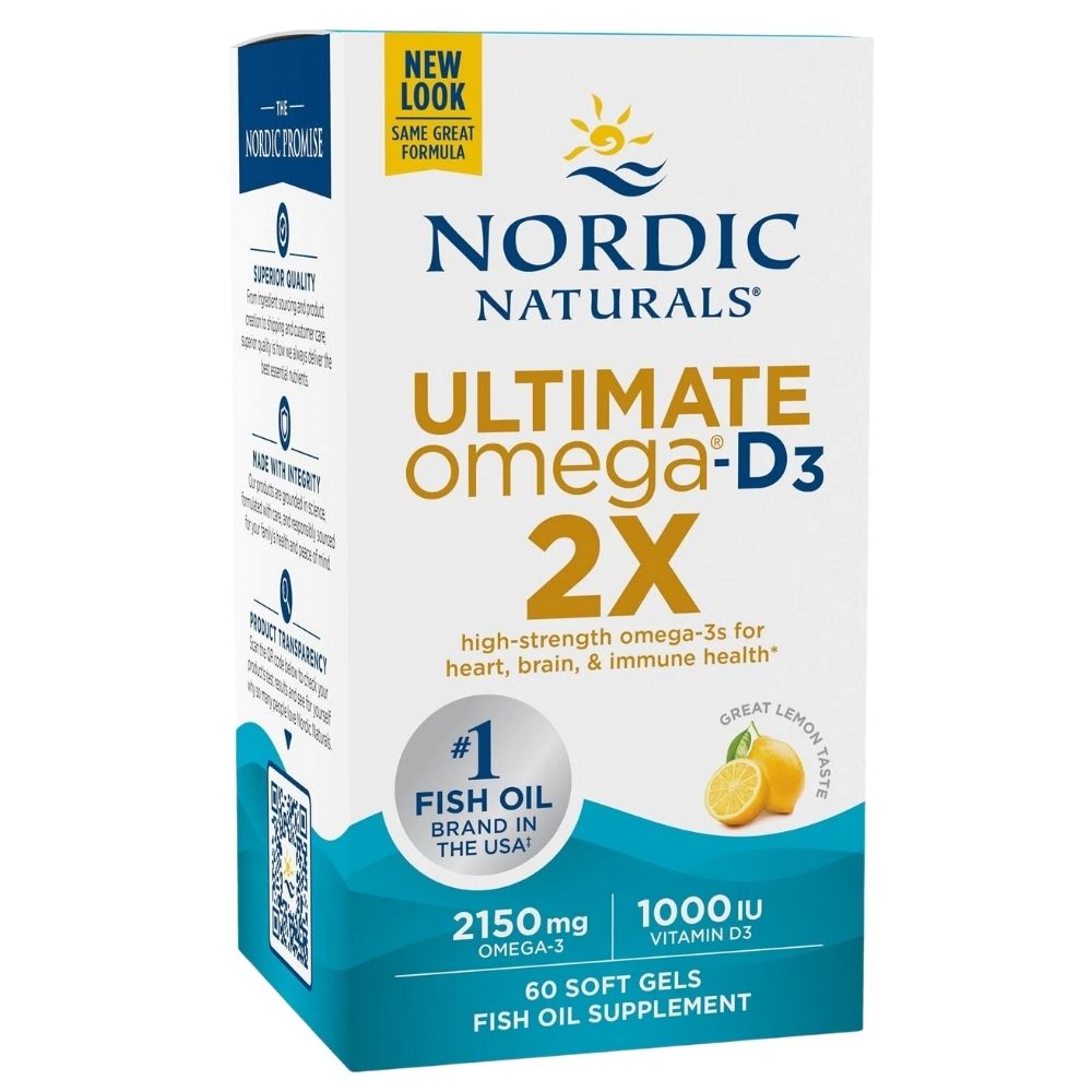 Nordic Naturals Ultimate Omega-D3 2X, sidrunimaitseline – 60 kapslit