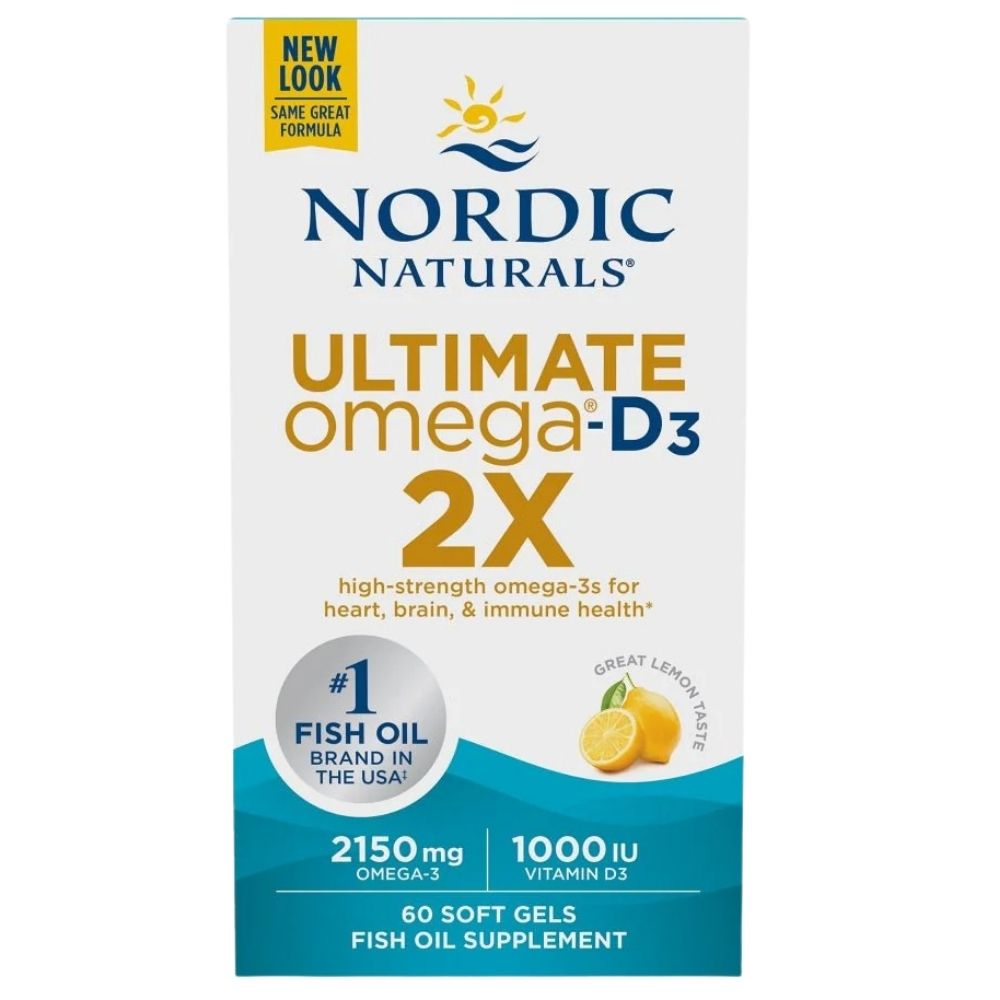 Nordic Naturals Ultimate Omega-D3 2X, sidrunimaitseline – 60 kapslit