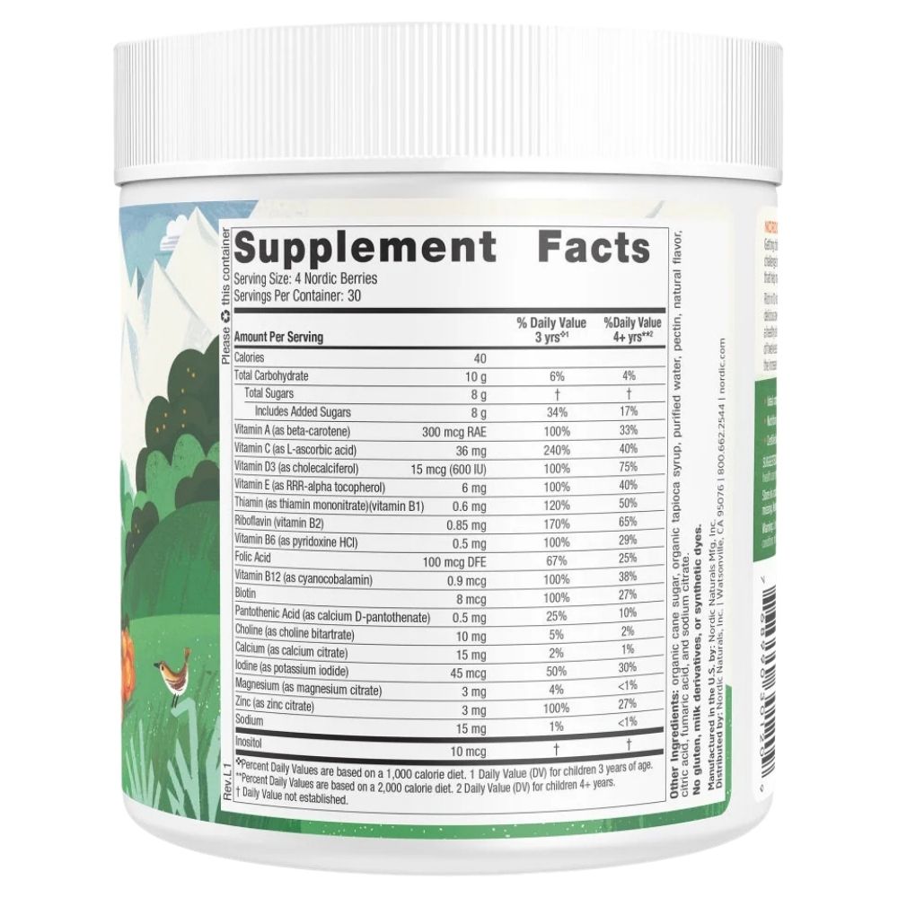 Nordic Naturals multivitamiinide kummikommid, apelsini- ja sidrunimaitselised – 120 tk.