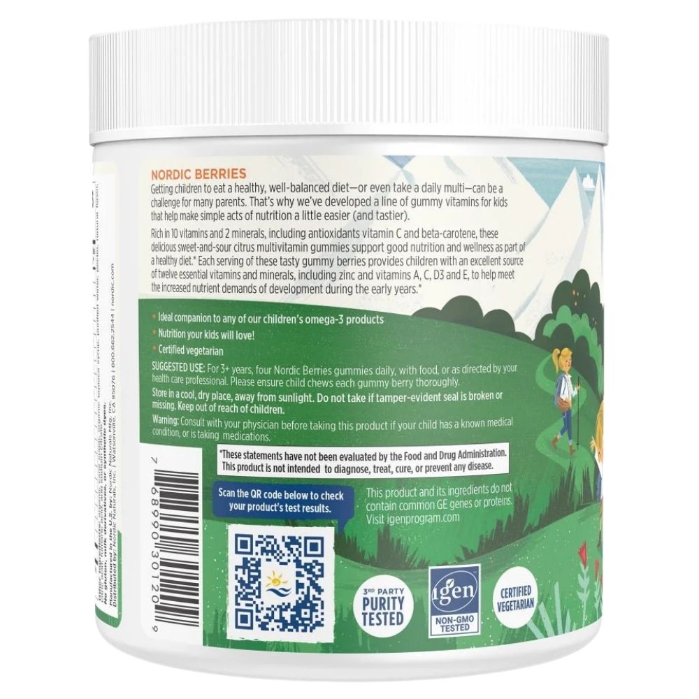 Nordic Naturals multivitamiinide kummikommid, apelsini- ja sidrunimaitselised – 120 tk.
