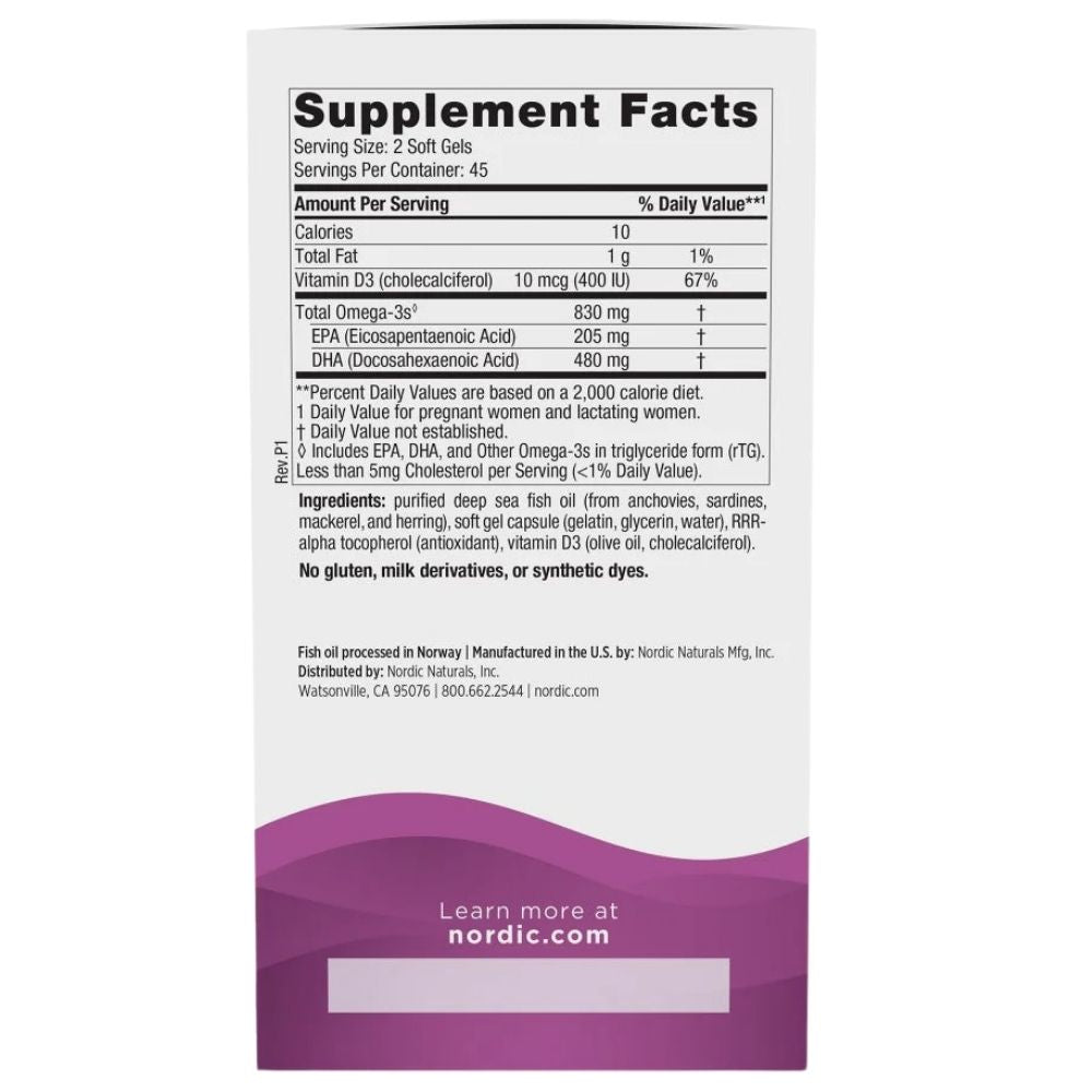 NORDIC NATURALS raseduseaegne DHA 830 mg – 90 kapslit