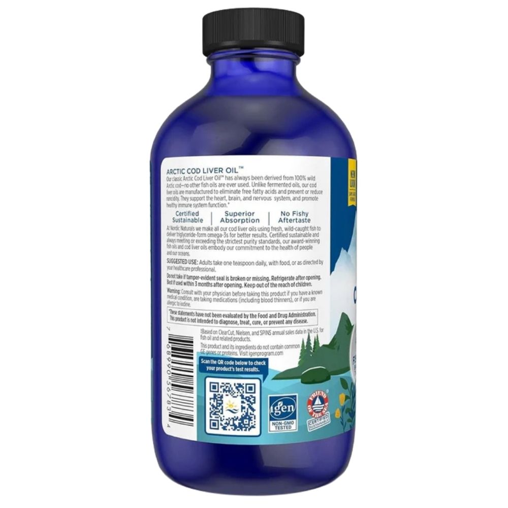 Nordic Naturals arktilise tursa maksaõli, maasikamaitseline – 237 ml
