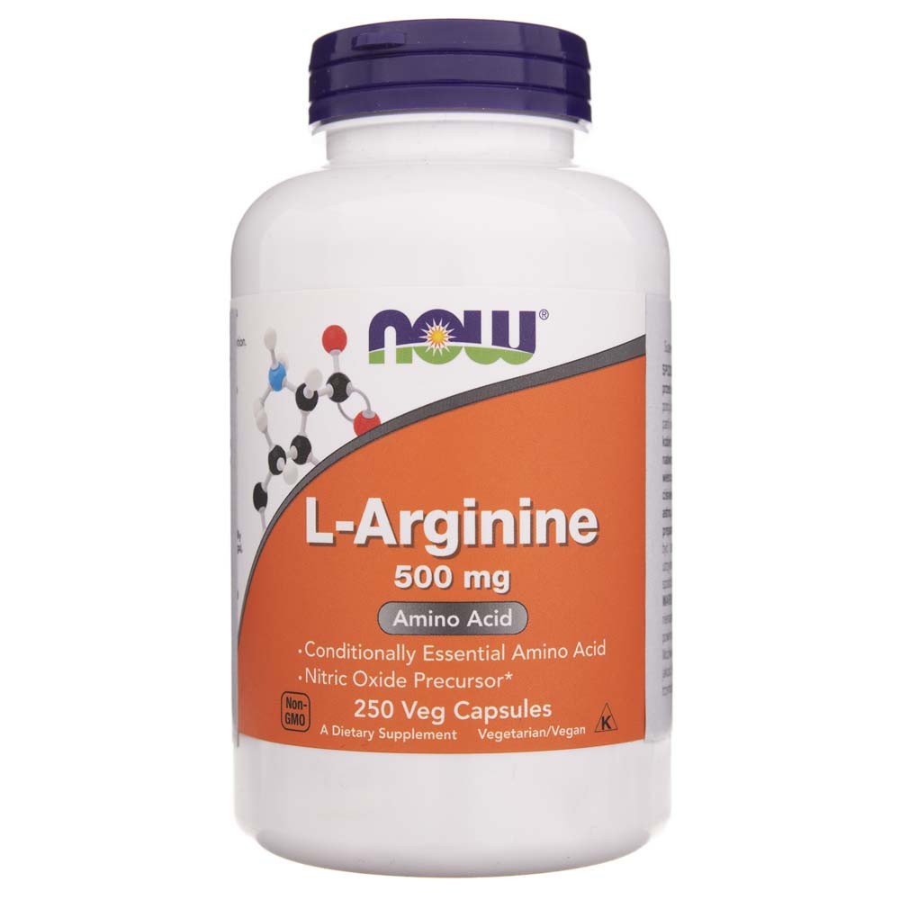 NOW FOODS L-arginiin 500 mg – 250 kapslit