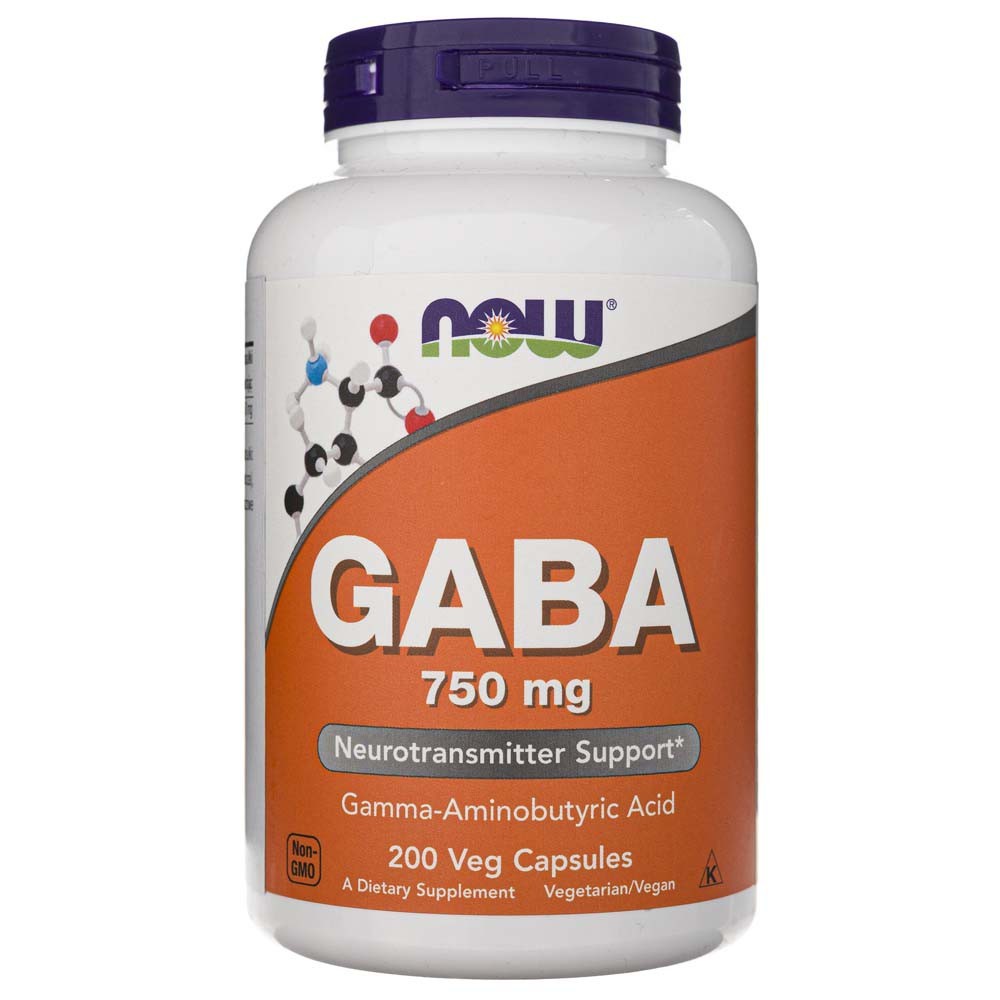 NOW FOODS GABA 750 mg – 200 kapslit
