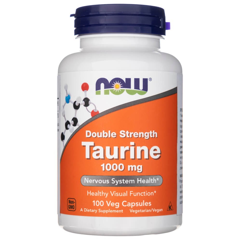 NOW FOODS tauriin, kahekordne tugevus 1000 mg – 100 kapslit