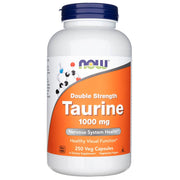 NOW FOODS tauriin, kahekordse toimega, 1000 mg – 250 kapslit