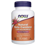 NOW FOODS looduslik beetakaroteen 7500 mcg (25000 IU) – 180 kapslit