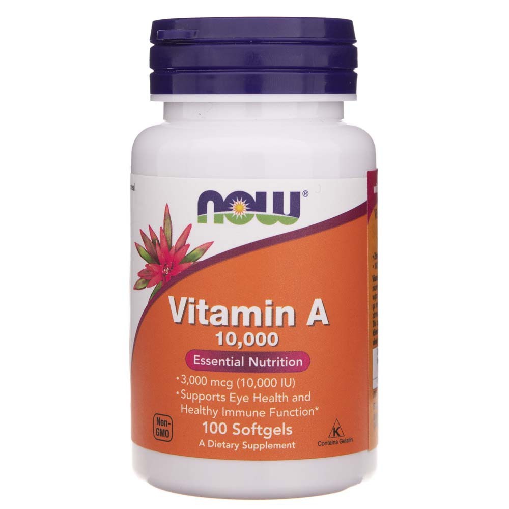 NOW FOODS A-vitamiin 10000 IU – 100 kapslit
