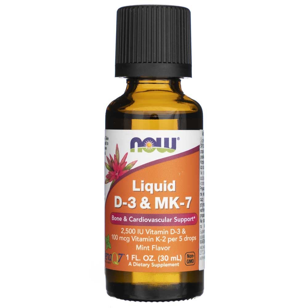 NOW FOODS vedel D-3-vitamiin ja K2 MK-7 – 30 ml