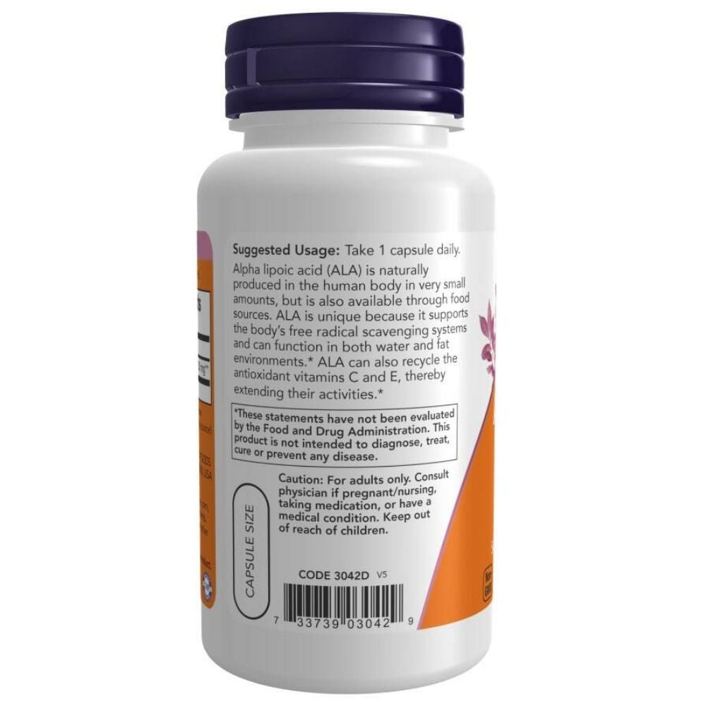 NOW FOODS alfa-lipoehape 250 mg – 60 kapslit