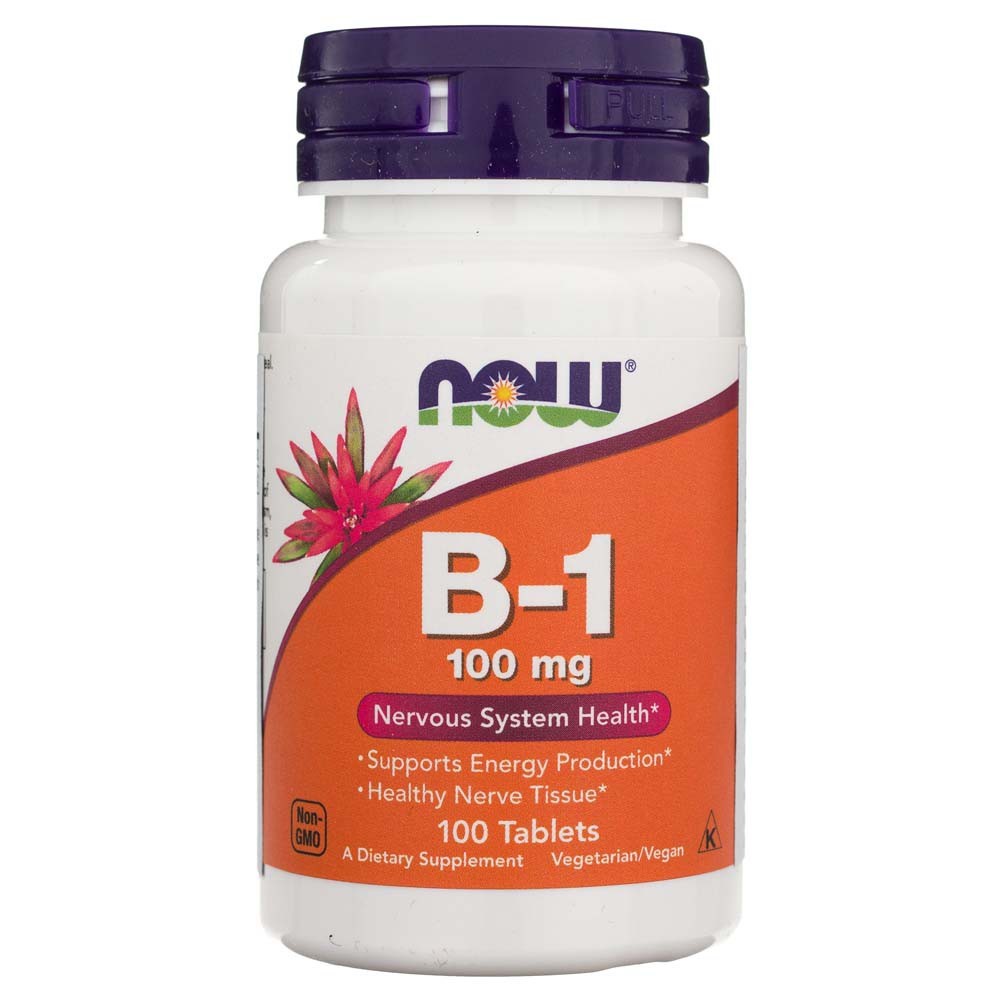 NOW FOODS vitamiin B-1 100 mg – 100 tabletti