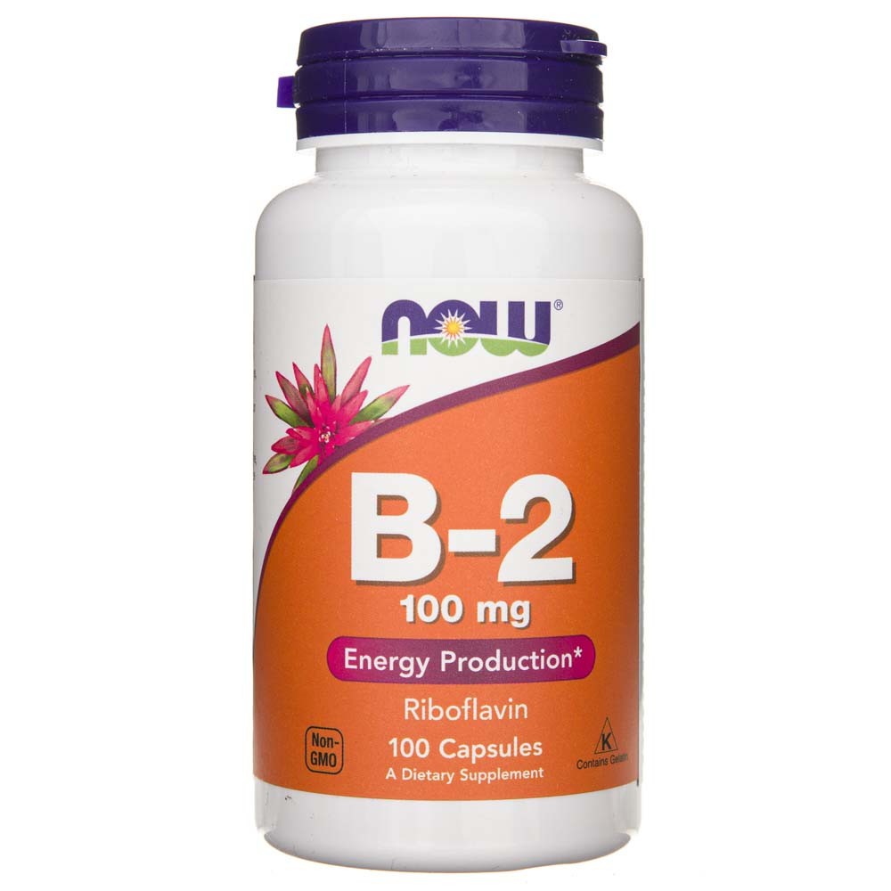 NOW FOODS vitamiin B-2 100 mg – 100 kapslit