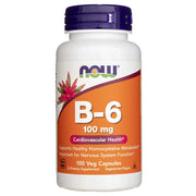 NOW FOODS vitamiin B-6 100 mg – 100 kapslit