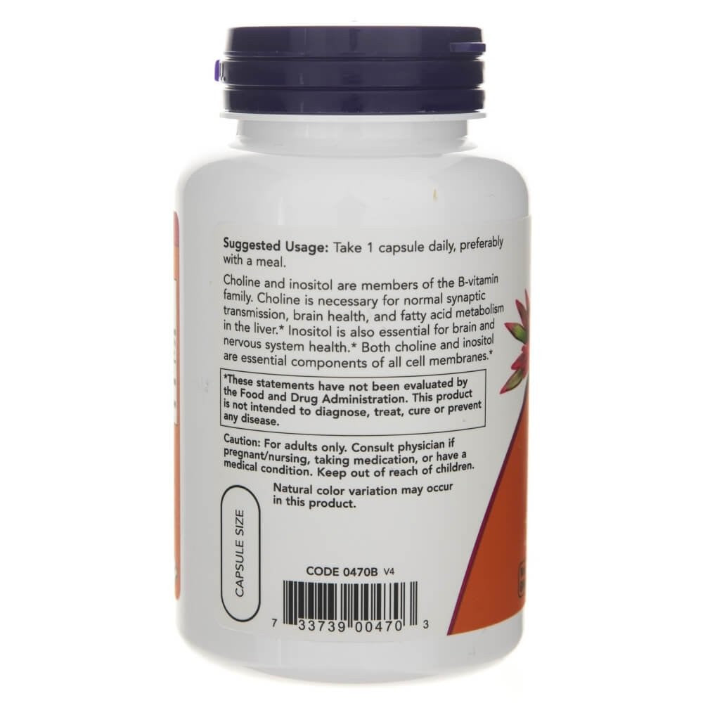 NOW FOODS koliin ja inositool – 100 kapslit