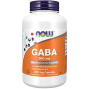 NOW FOODS GABA 500 mg B6-vitamiiniga – 200 kapslit