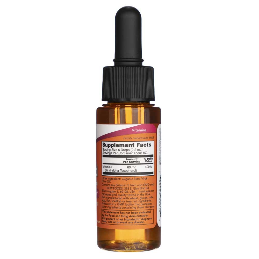 NOW FOODS looduslik E-vitamiin – 30 ml