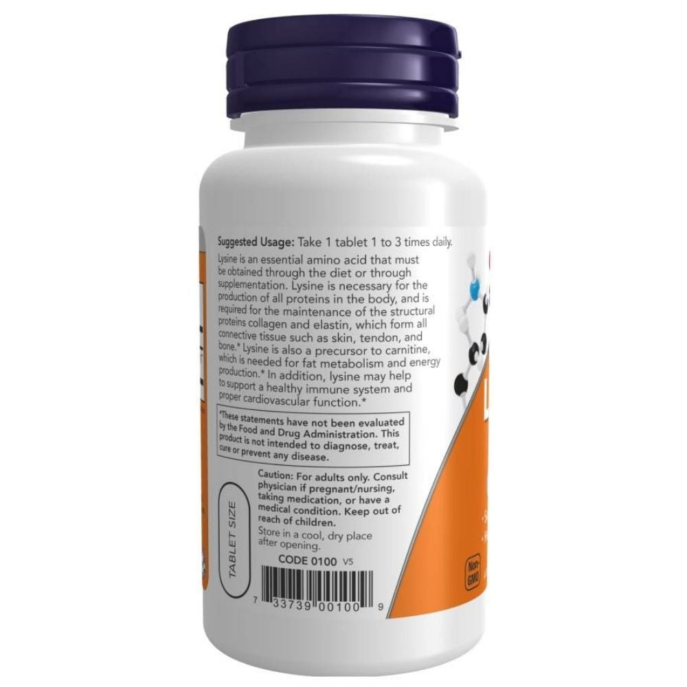 NOW FOODS L-lüsiin 500 mg – 250 tabletti